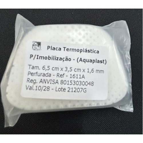 PLACA AQUAPLAST MOLDADA 6,5 CM X 3,5 CM X 1,6 MM PACOTE C/ 10 UNIDADES PLACA AQUAPLAST MOLDADA 6,5 CM X 3,5 CM X 1,6 MM PACOTE C/ 10 UNIDADES